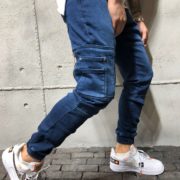 Cargo Jogger Jeans Pocket Details Blue 3